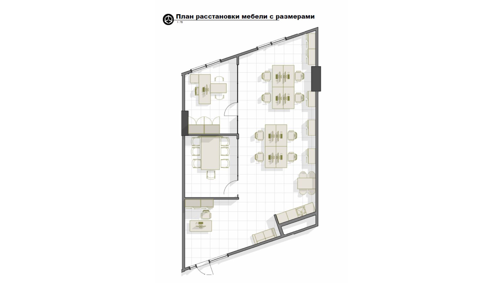 Планировка / Офис Trilliant 102 m²