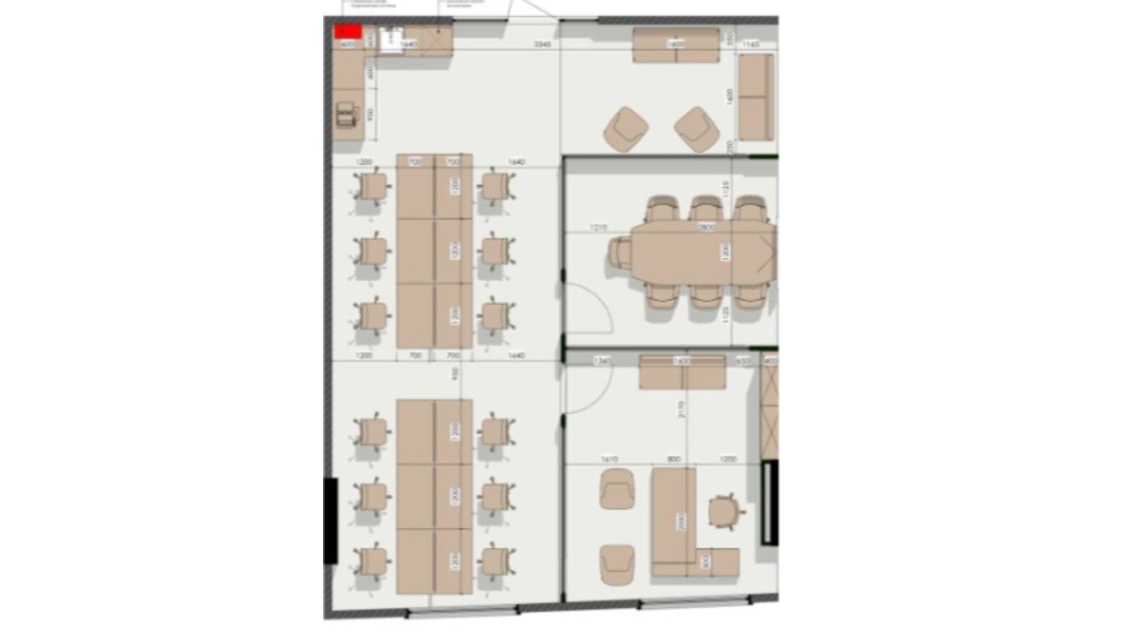 Планировка / Офис Trilliant 105 m²